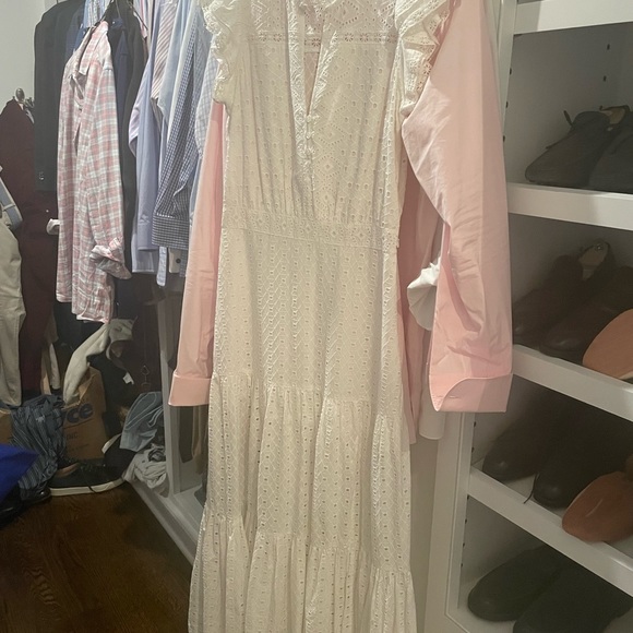 Veronica Beard Satori White Eyelet Dress Size 2 - Picture 7 of 10